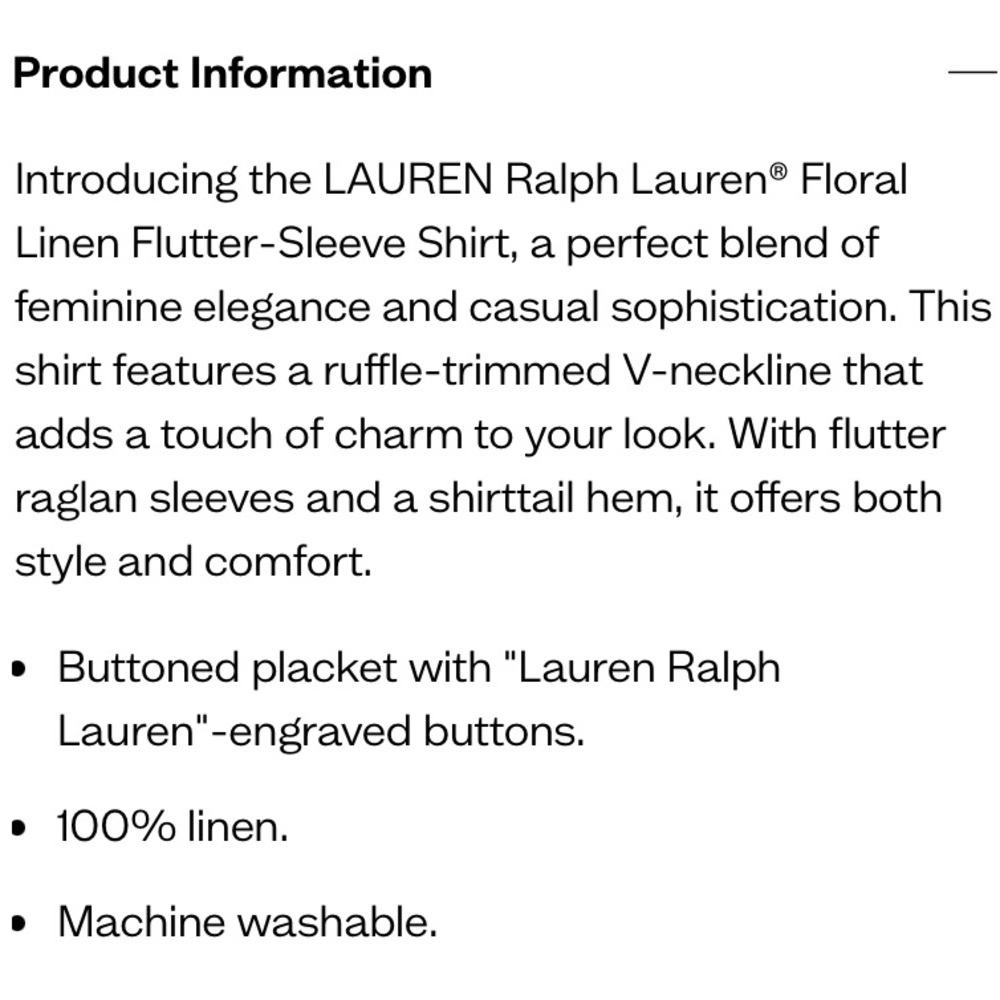 Ralph Lauren Floral Linen Flutter Sleeve Top - Picture 6 of 11